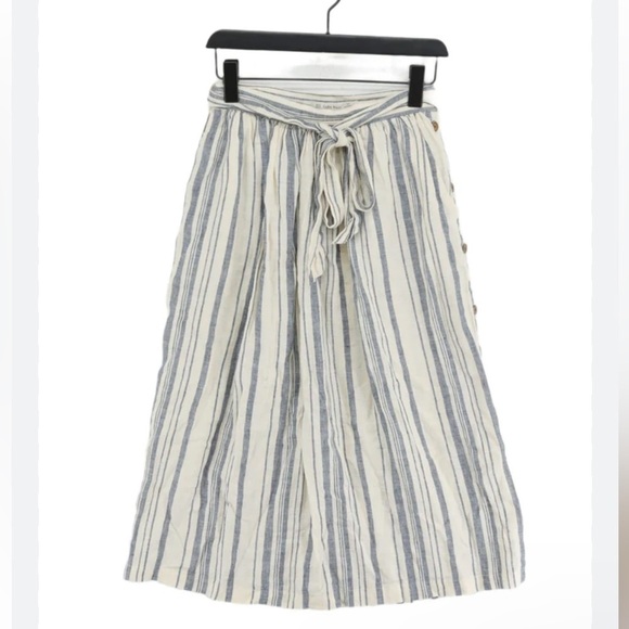 C29 Zara Basic Women's Midi Skirt Linen - Picture 1 of 3